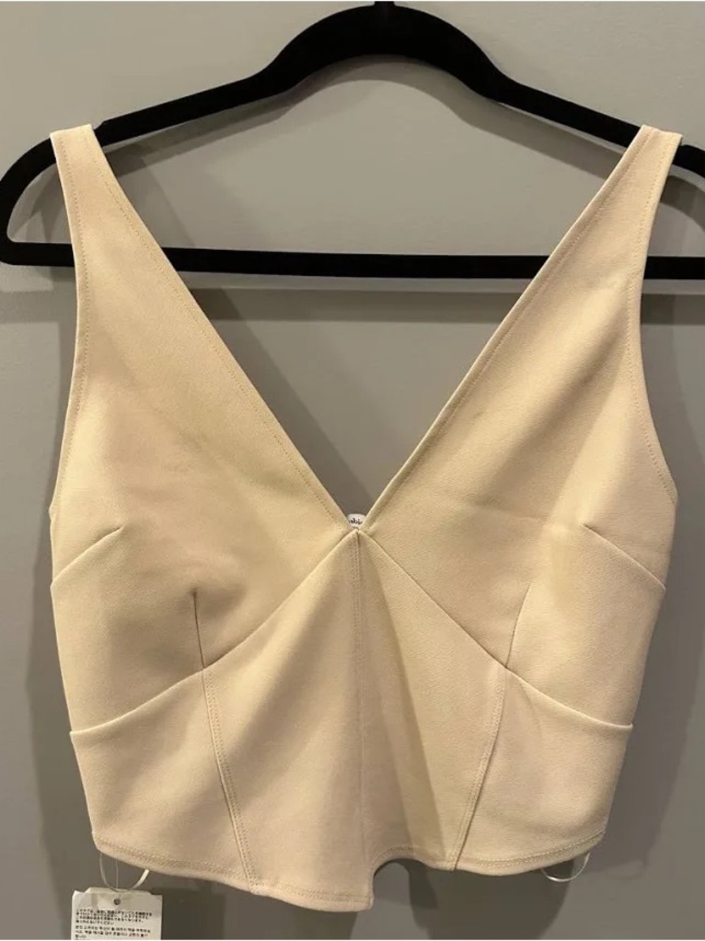 Abercrombie & Fitch Beige Plunge Corset Top - Picture 4 of 4